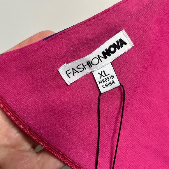 NEW NWT Fashion Nova Right Way Chiffon Maxi Dress - Multi Color size XL women’s - Picture 8 of 10